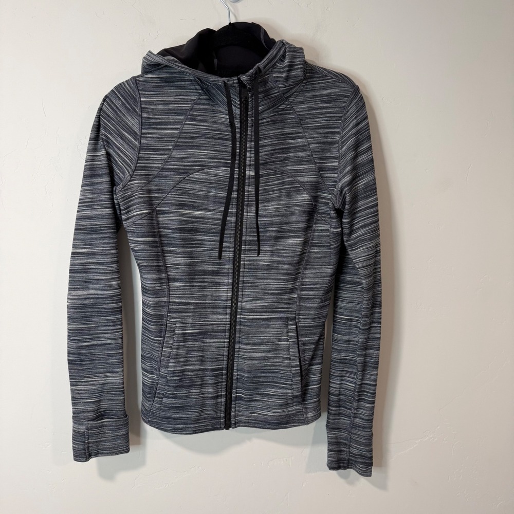Lululemon‎ Womens Hooded Define Jacket Full Zip 10 Grey Space Dye Athleisure
